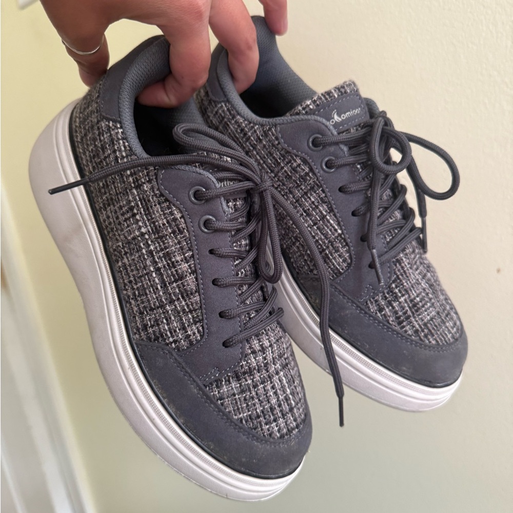 Gray Tweed Women's Sneakers